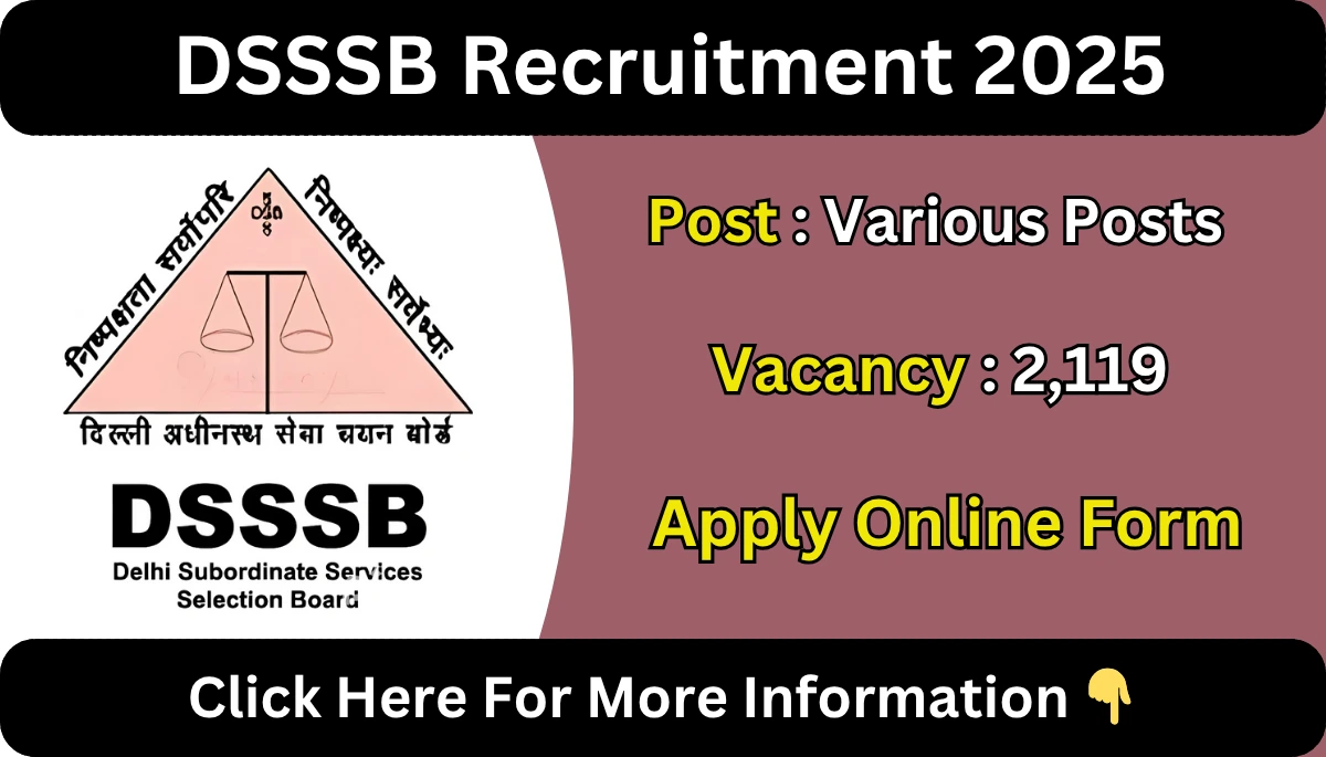 DSSSB Recruitment 2025