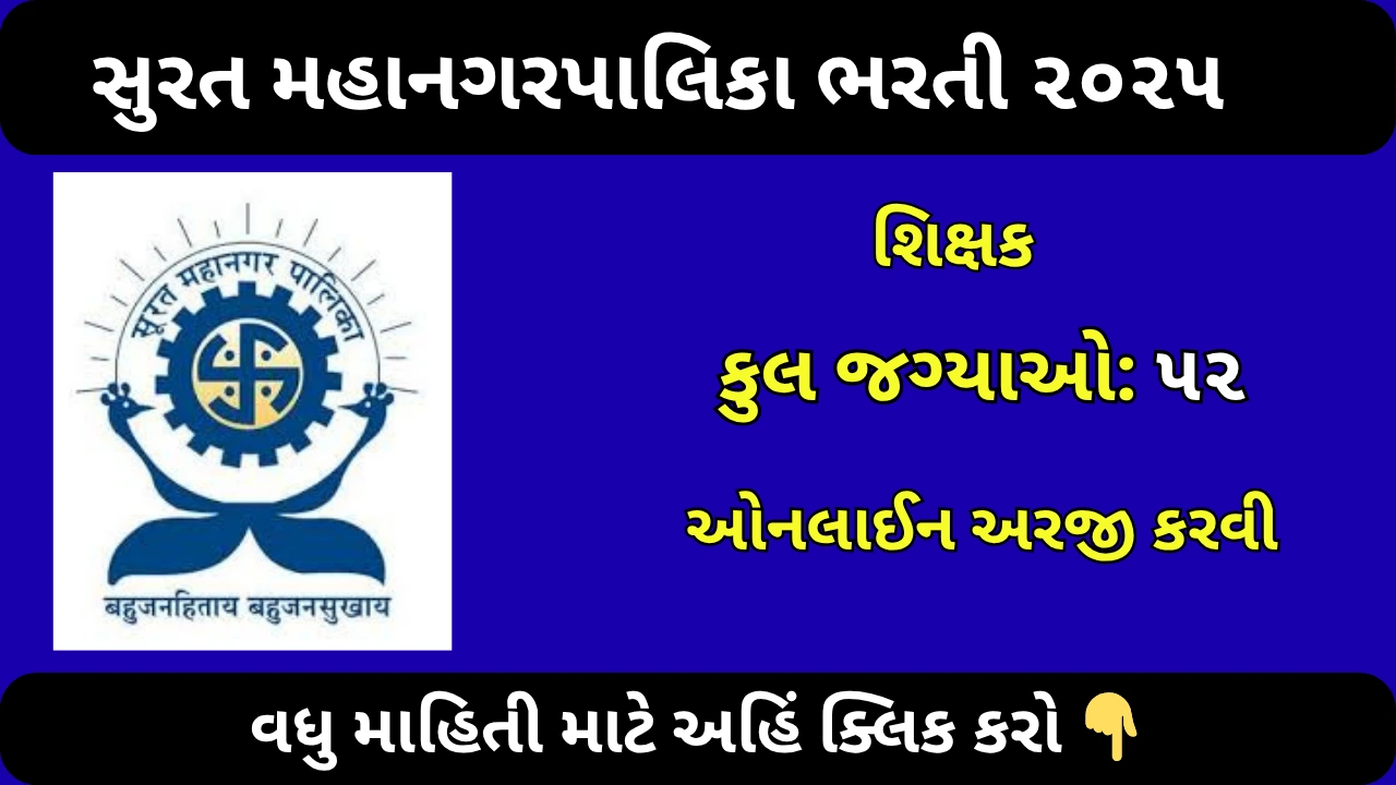 Surat Municipal Corporation Teachers Recruitment 2025